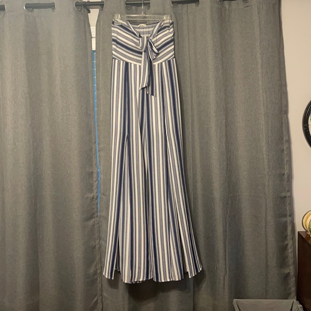 Strapless Jumpsuit with High slits